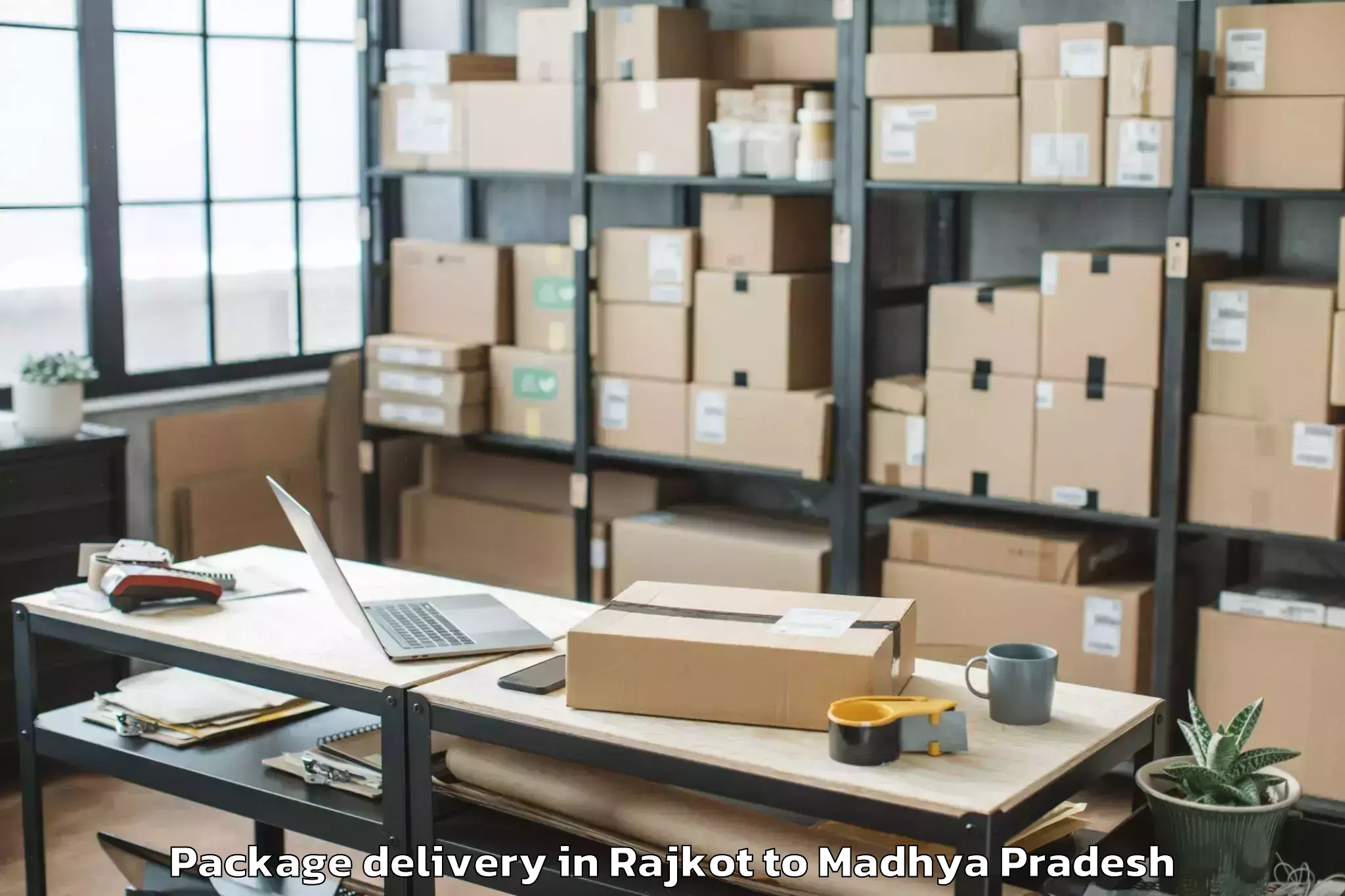 Hassle-Free Rajkot to Raghogarh Vijaypur Package Delivery